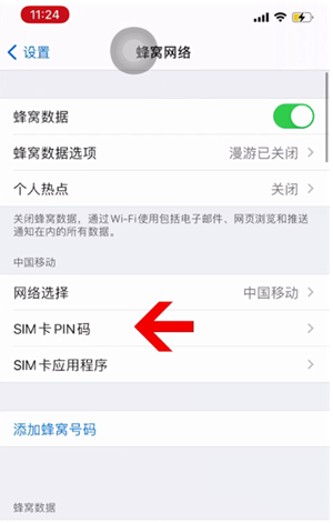 松阳苹果14维修网分享如何给iPhone14的SIM卡设置密码 