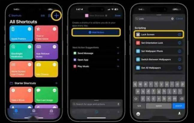 松阳苹果14锁屏维修店分享iPhone14升级iOS16.4后如何创建锁屏快捷方式 